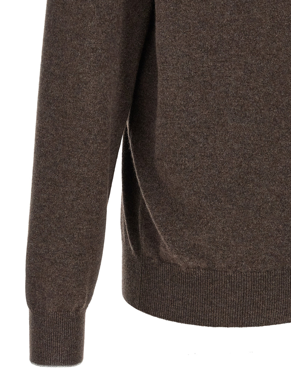 Brown half-zip sweater 4