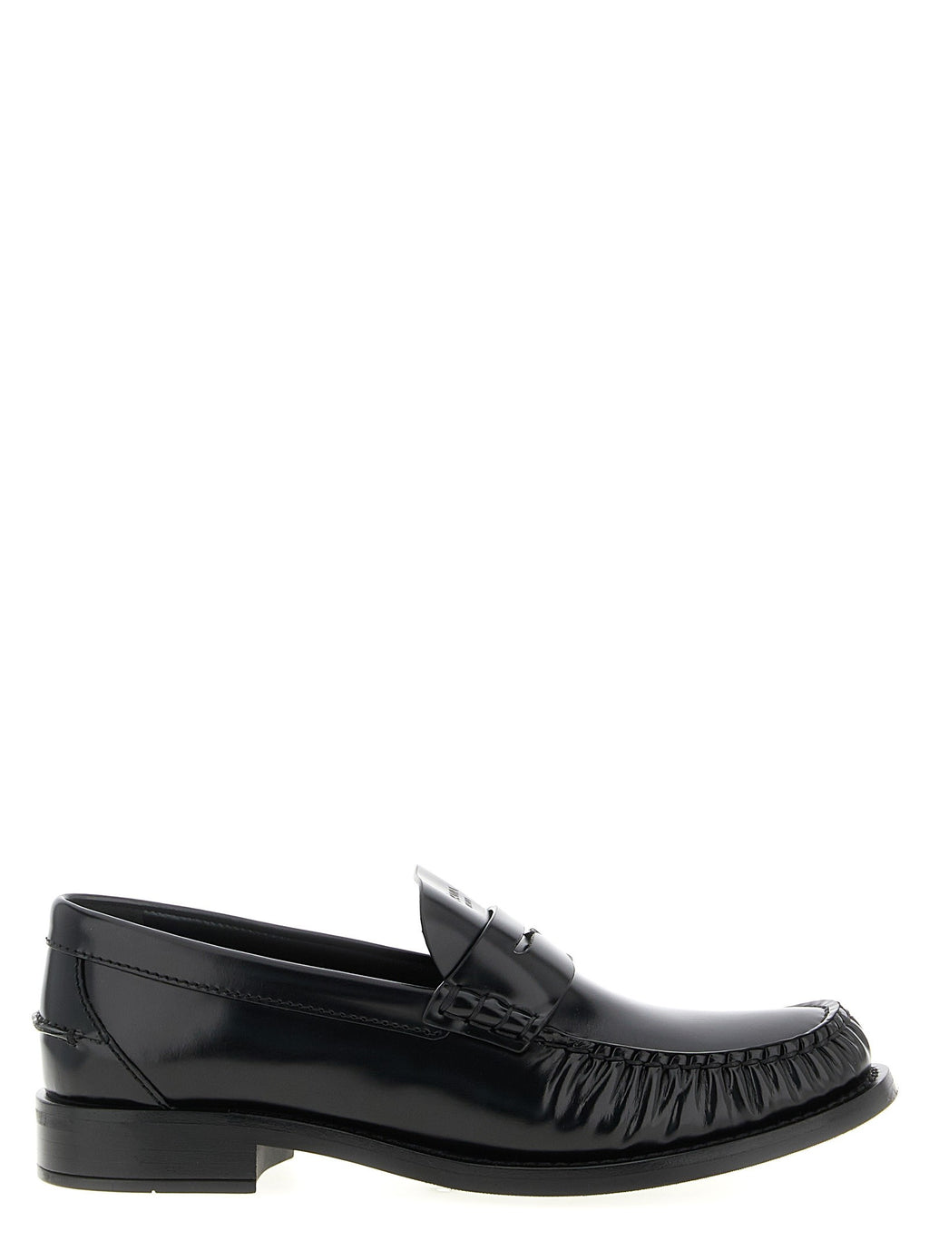 Brushed leather loafers