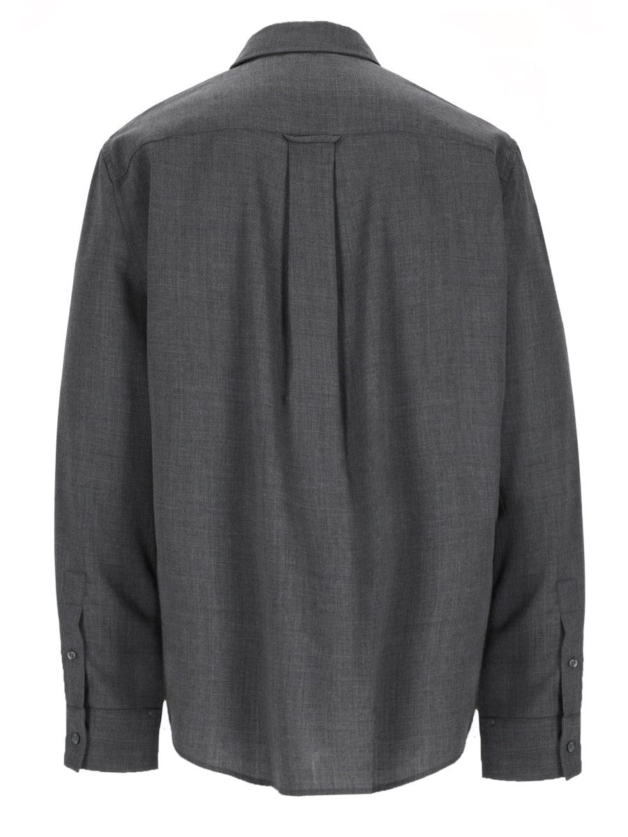 Camicia Classic Fit In Lana 2