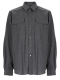 Camicia Classic Fit In Lana