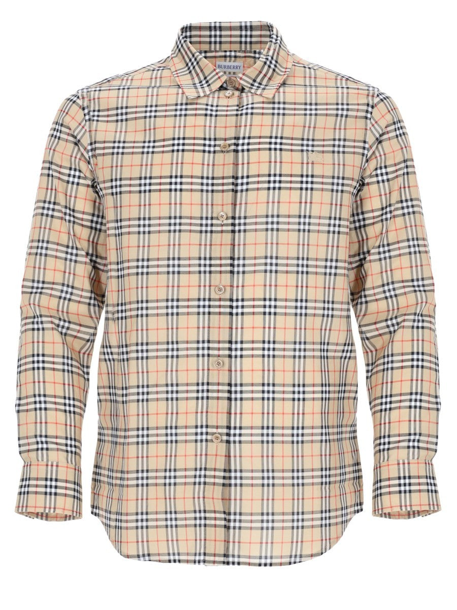Camicia in Cotone Check con Vestibilità Classica