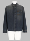 Camicia Slim Fit In Denim Di Cotone