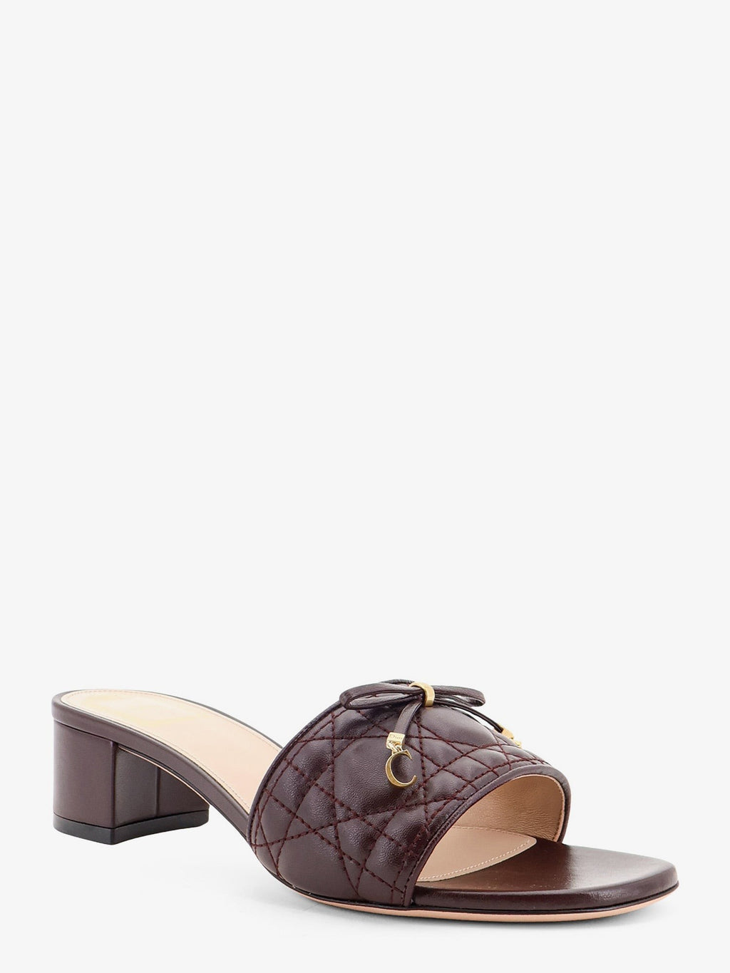 Cannage sandal with lambskin heel 2