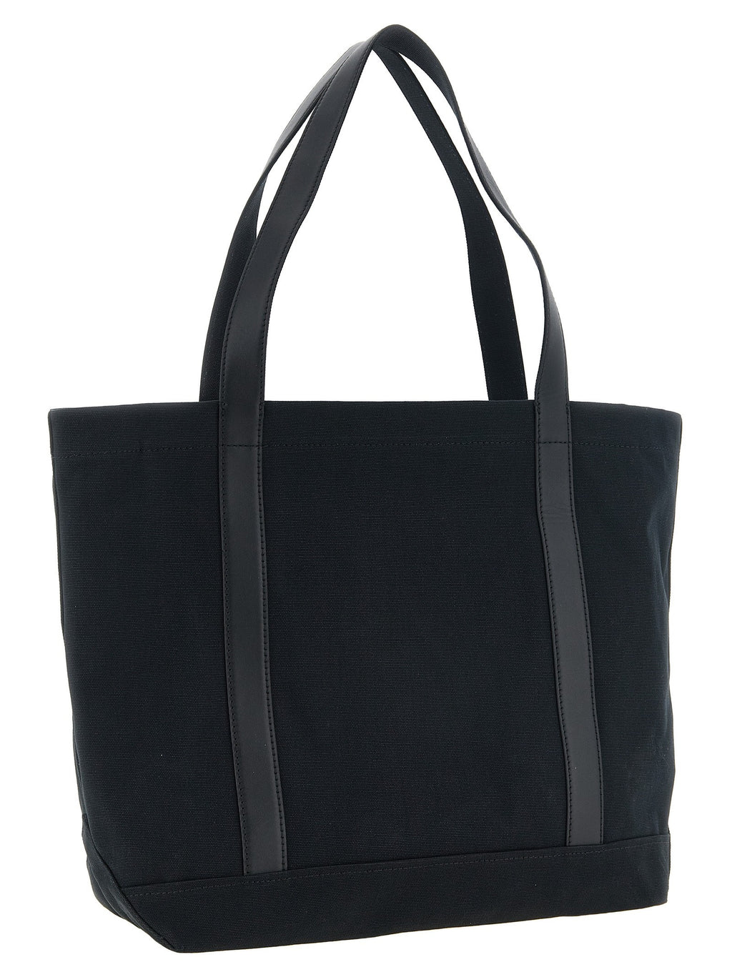Canvas and large leather shopping bag 2
