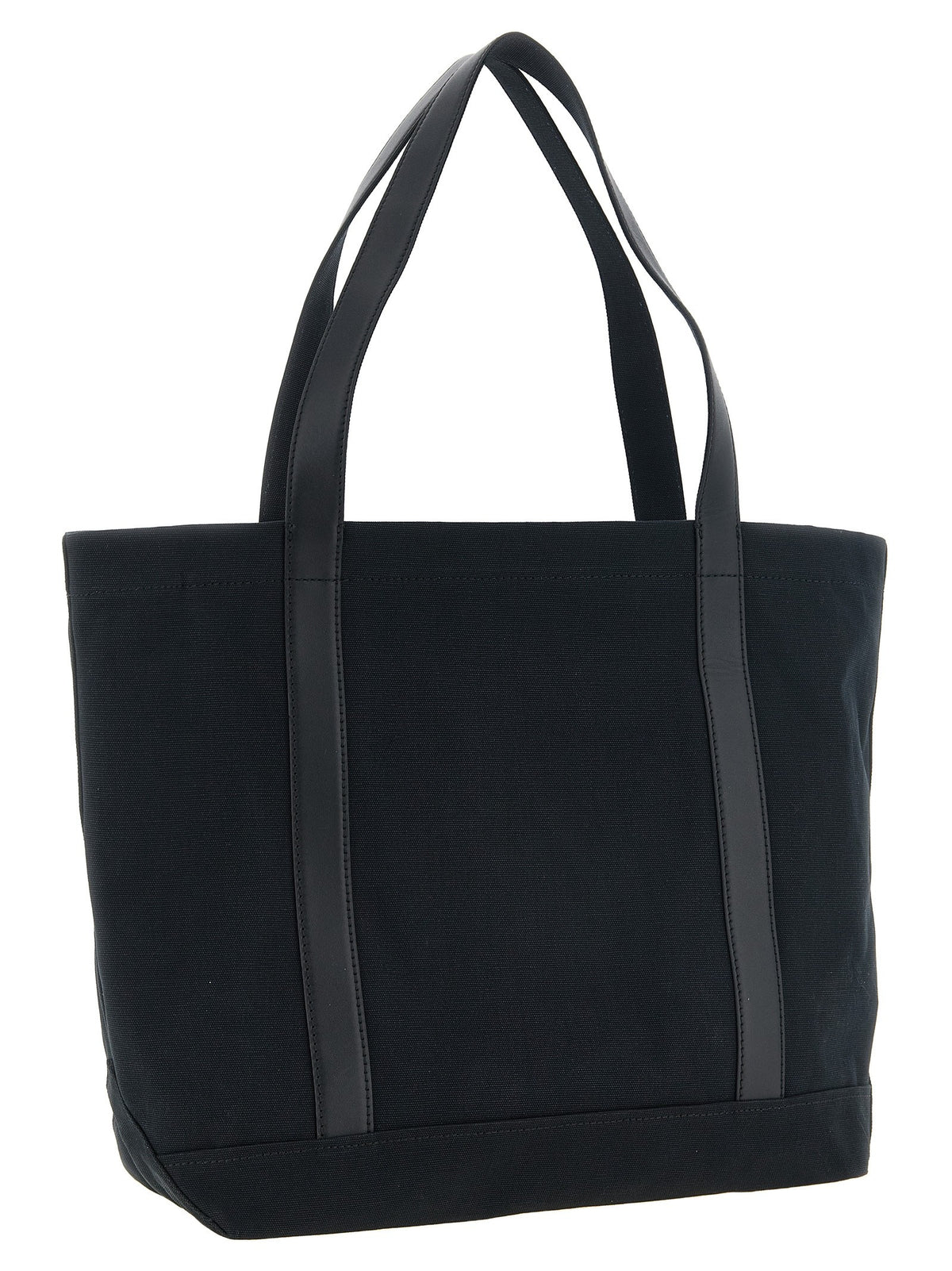 Canvas and large leather shopping bag 2