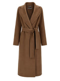 Cappotto a vestaglia in drap di lana