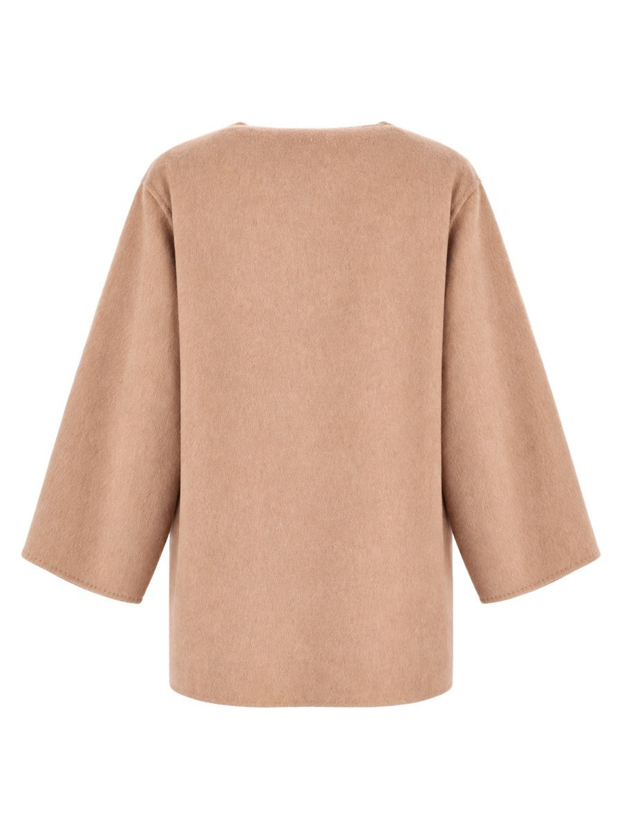 Cappotto Cardigan In Cammello e Mohair 2