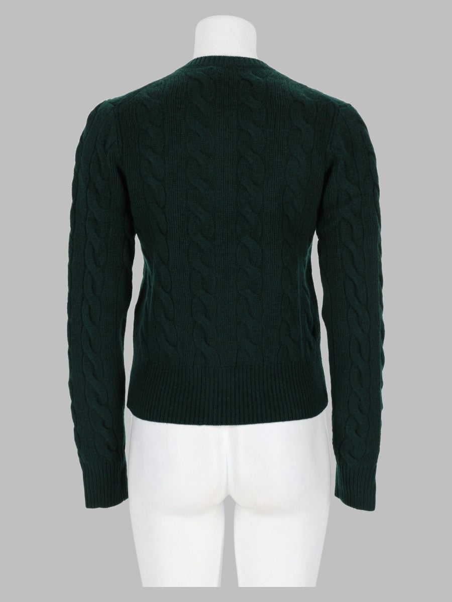Cardigan A Trecce Con Logo 2