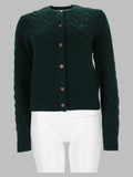 Cardigan A Trecce Con Logo