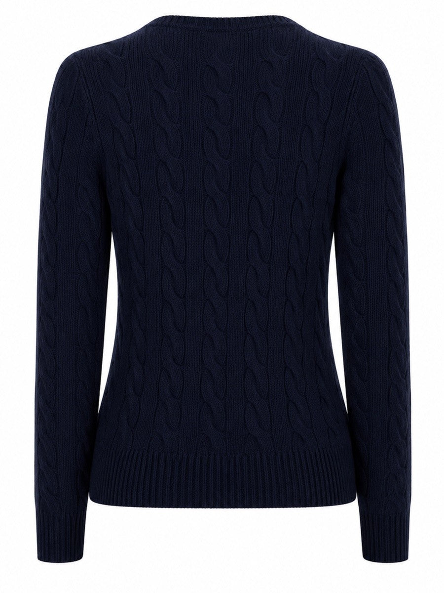 CARDIGAN A TRECCE CON LOGO 2
