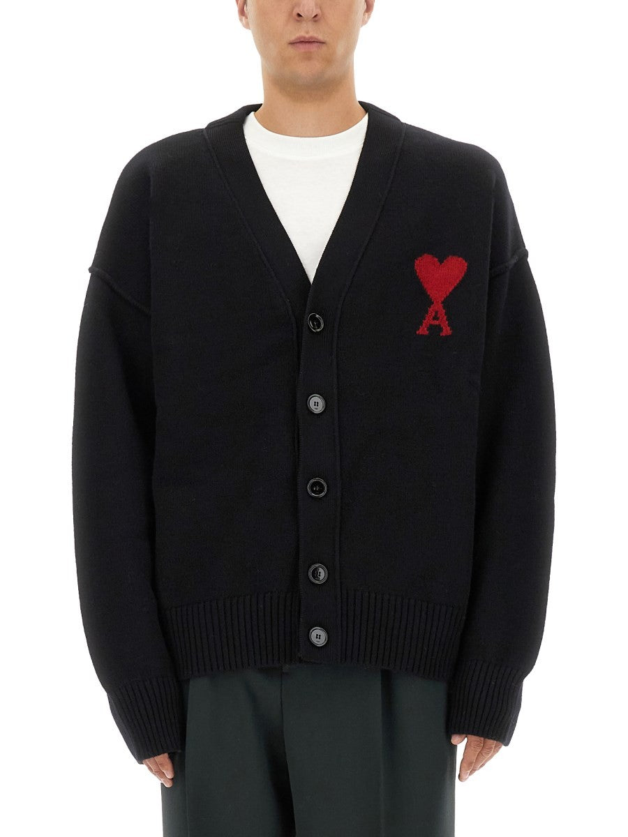 CARDIGAN CON LOGO A INTARSIO