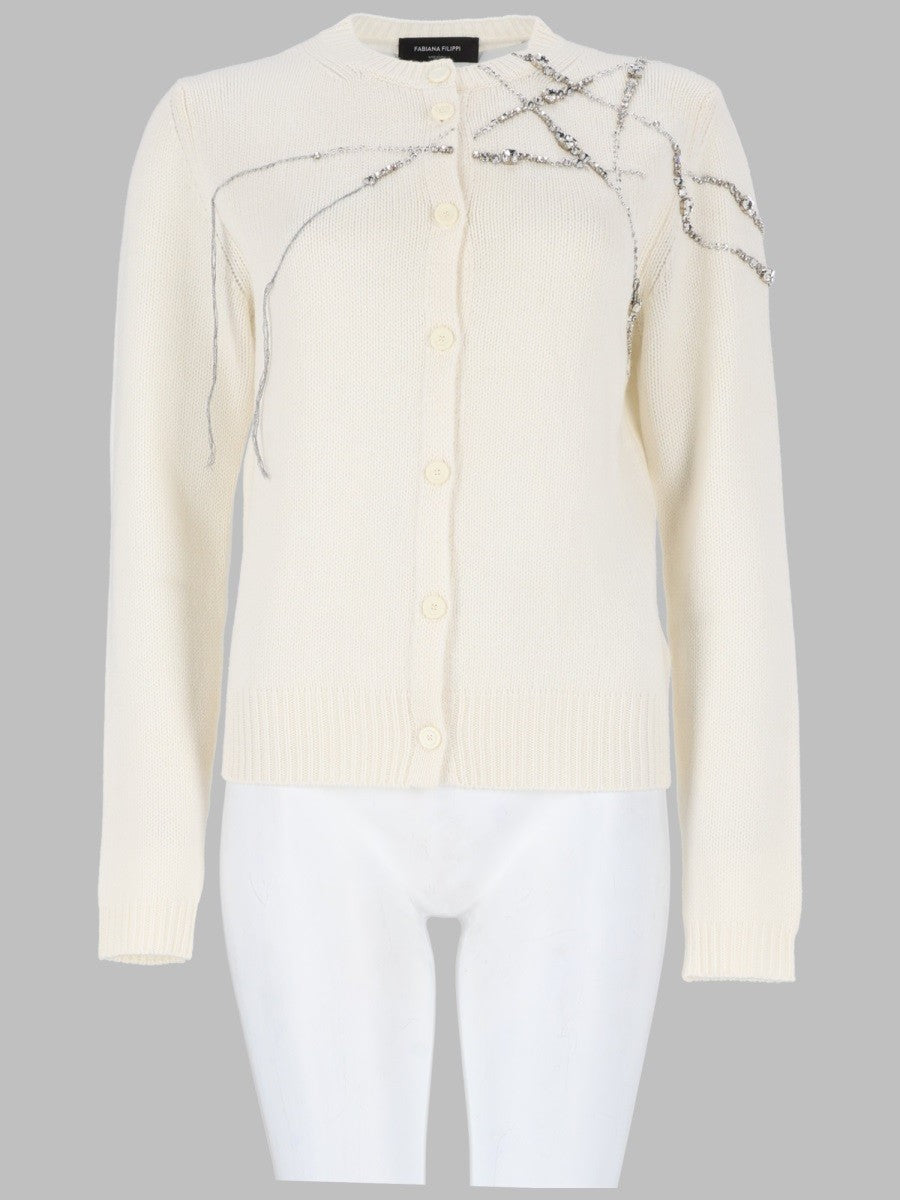 CARDIGAN CON RICAMO STRASS
