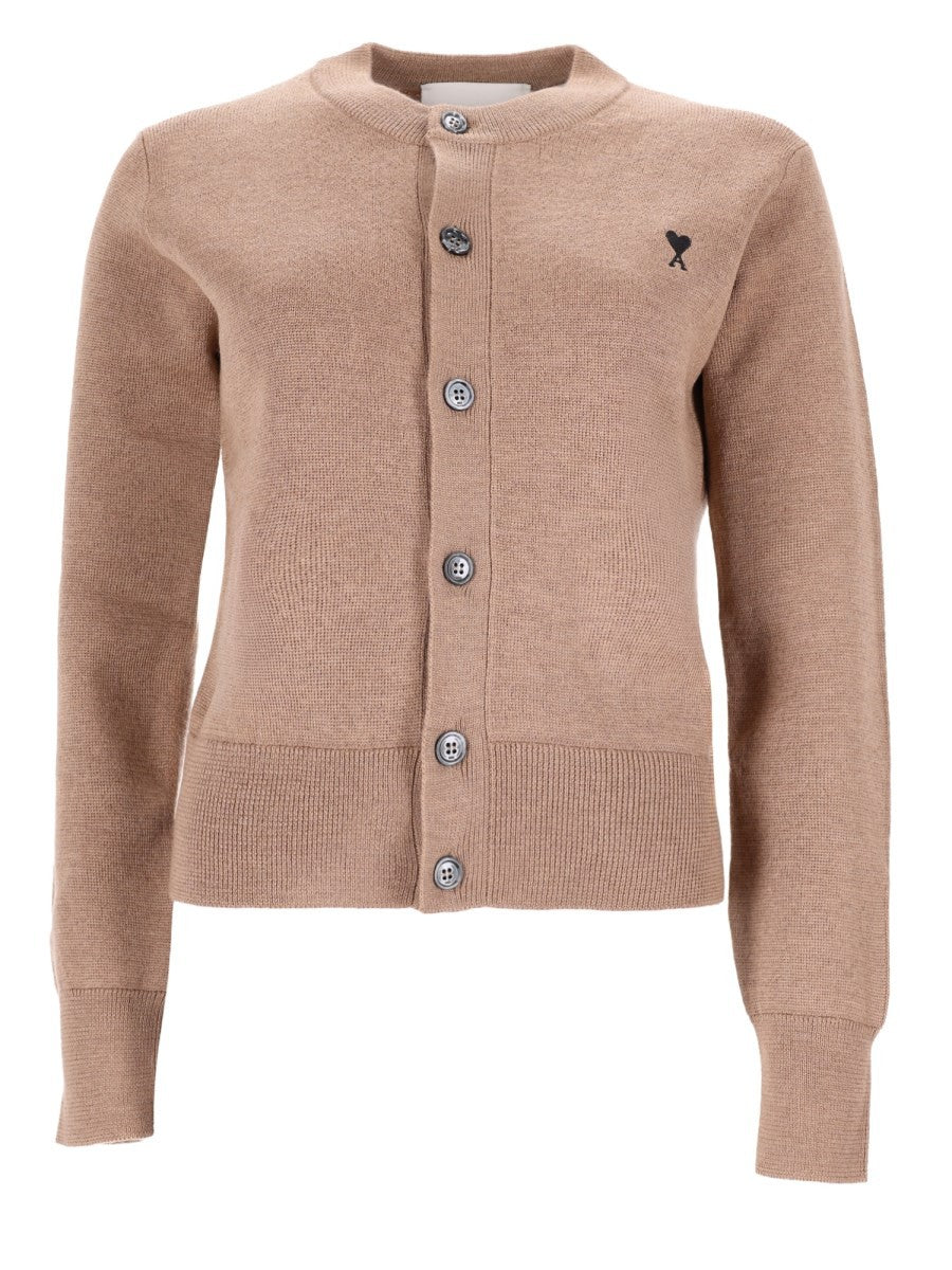 Cardigan In Lana Con Logo