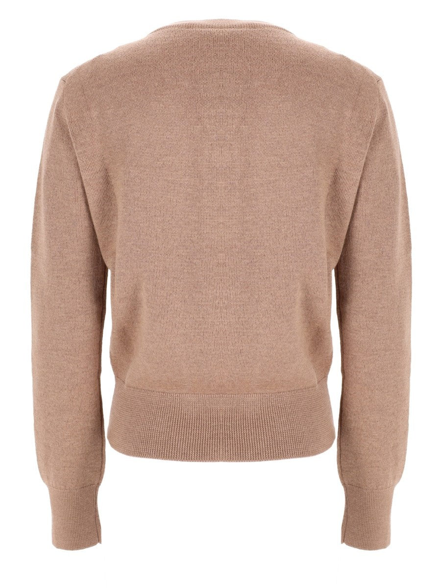 Cardigan In Lana Con Logo 2