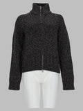 Cardigan In Lana Con Zip