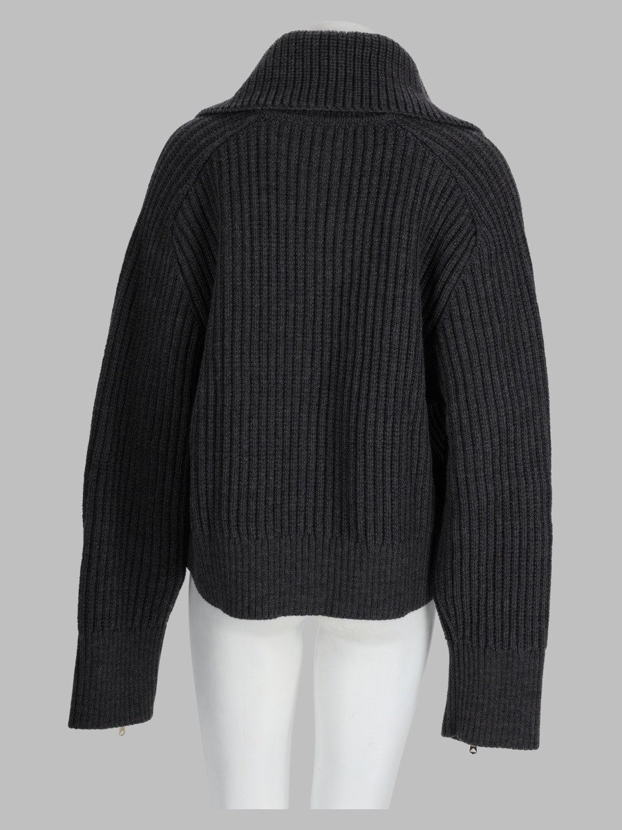 Cardigan In Lana Con Zip 2