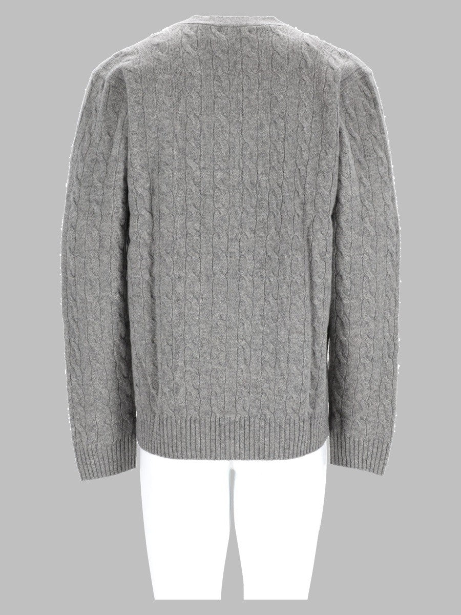 Cardigan In Lana E Cashmere A Trecce 2
