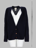 Cardigan In Lana Merino e Cashmere