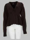 Cardigan in Maglia con Volant
