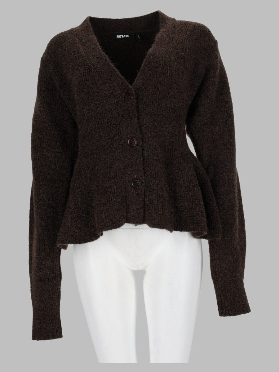 Cardigan in Maglia con Volant