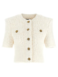 Cardigan tweed plumetis