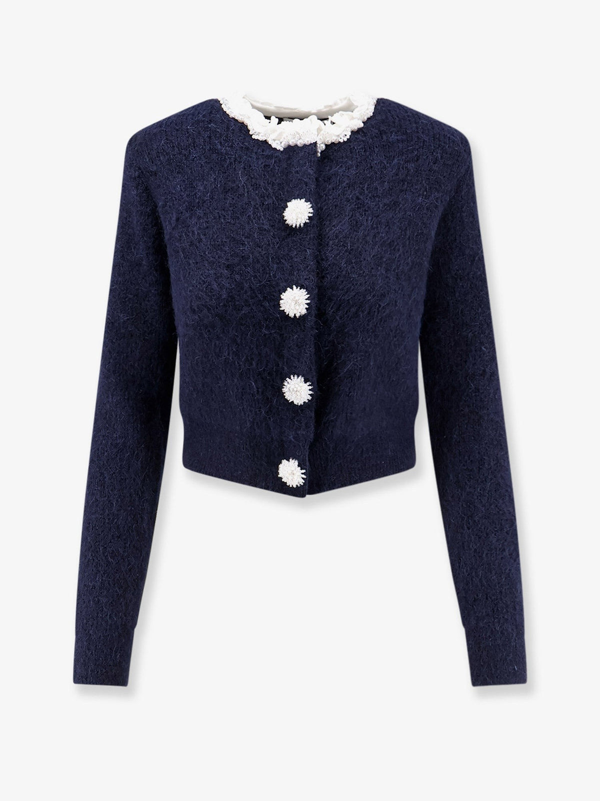 Cardigan with Flower Pearl buttons