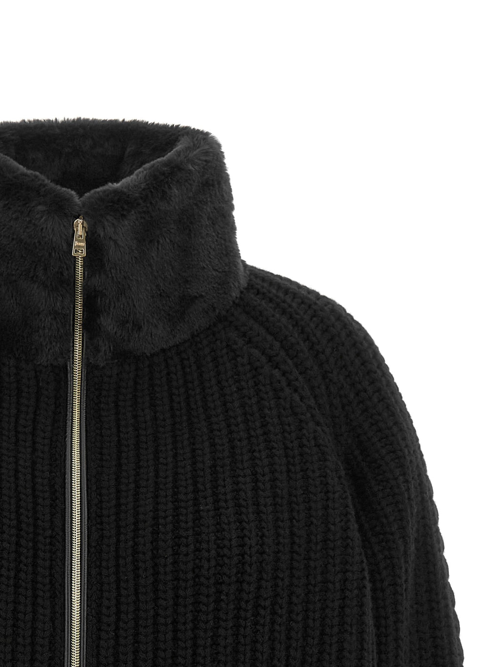 Cardigan with fur insert 3