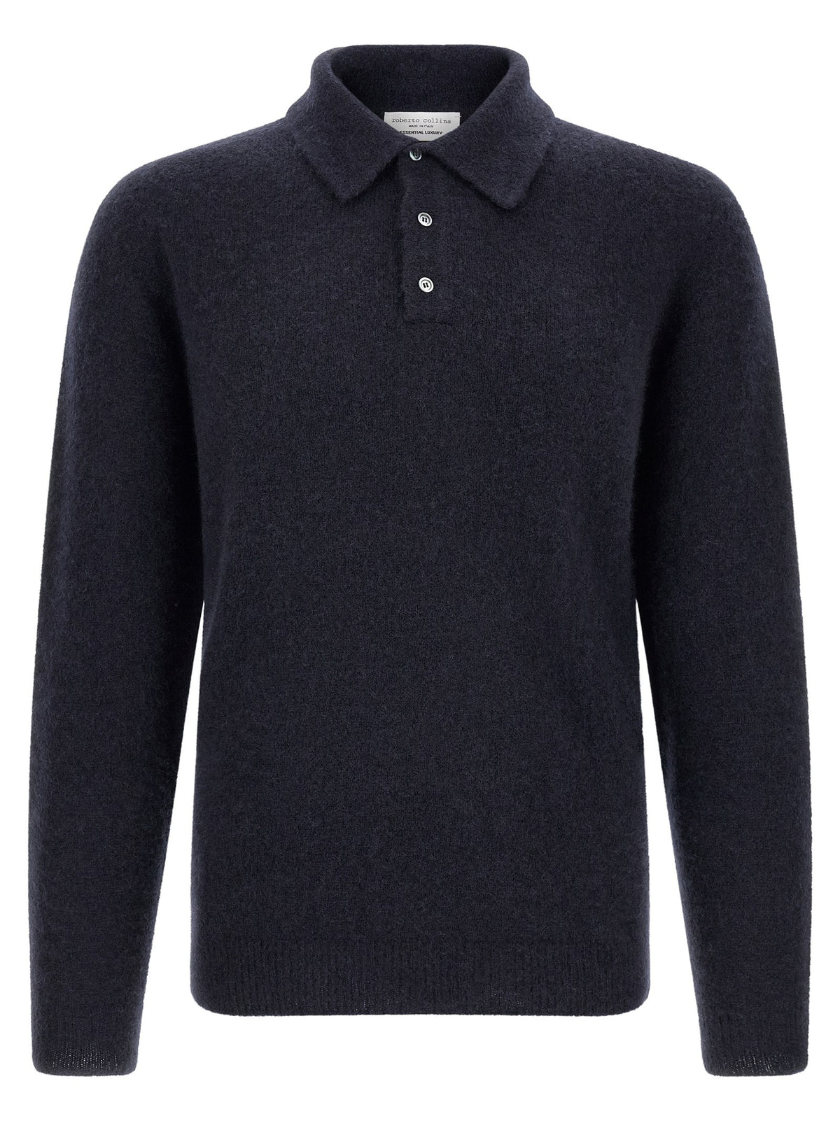Cashmere and silk polo shirt