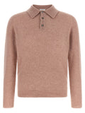 Cashmere and silk polo shirt