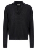 Cashmere and silk polo shirt