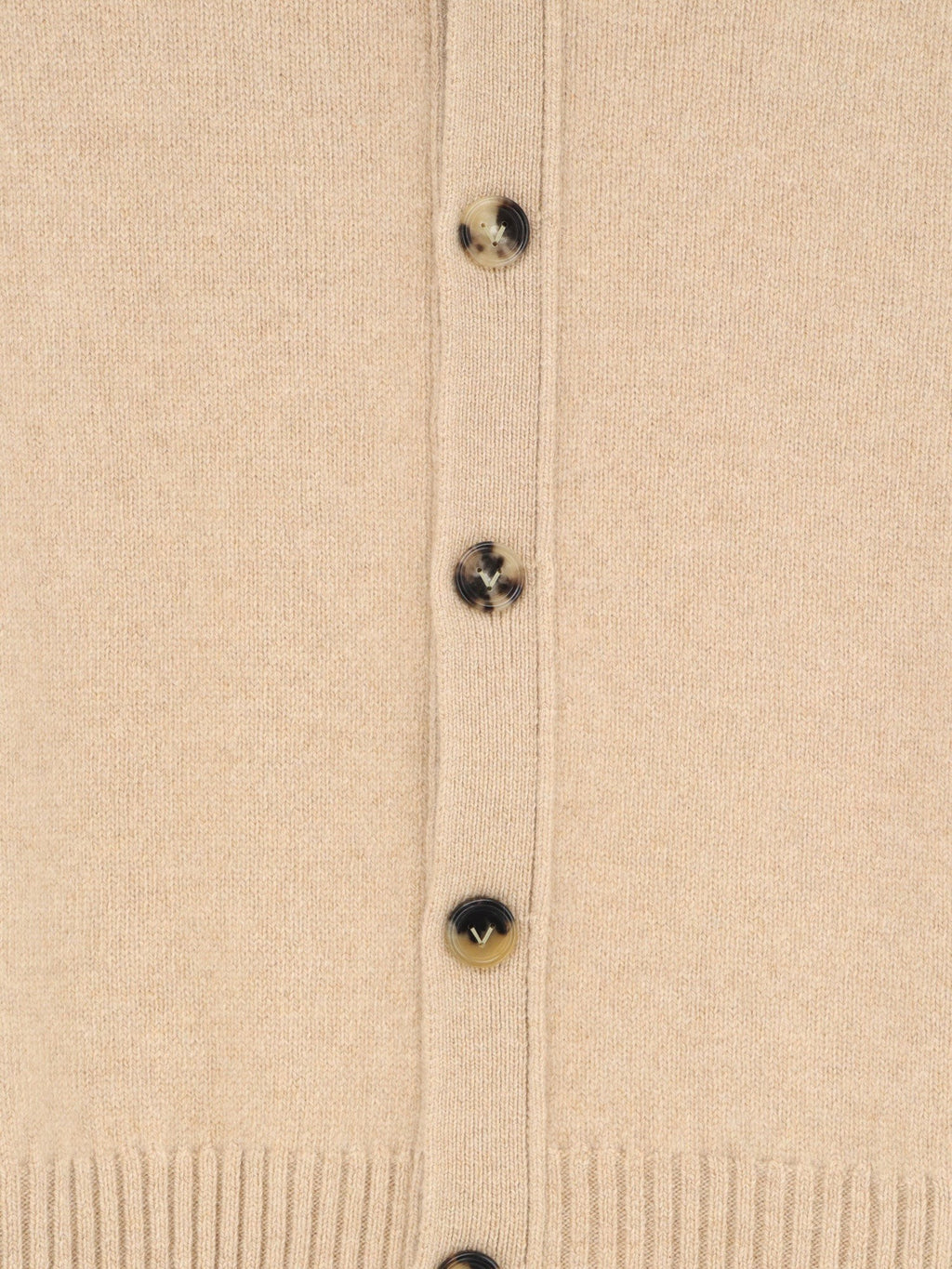 Cashmere blend cardigan with Intrecciato logo patch 3
