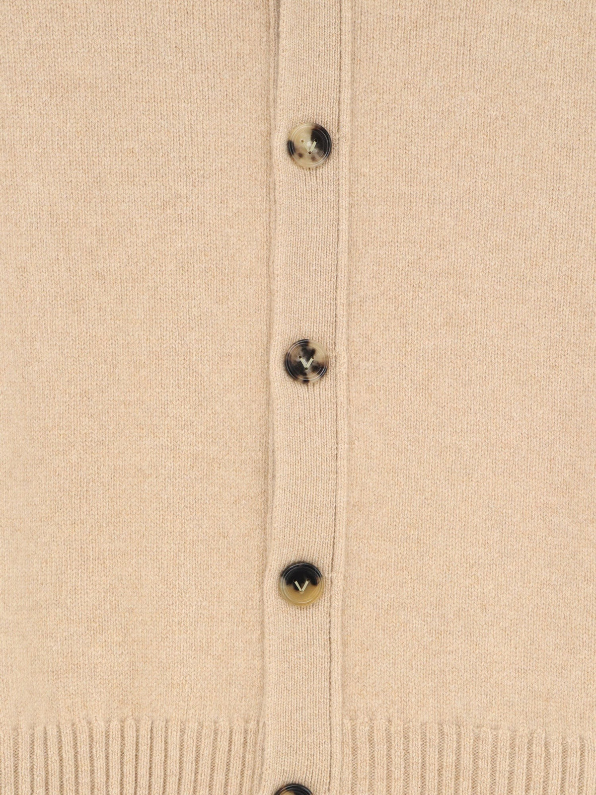 Cashmere blend cardigan with Intrecciato logo patch 3