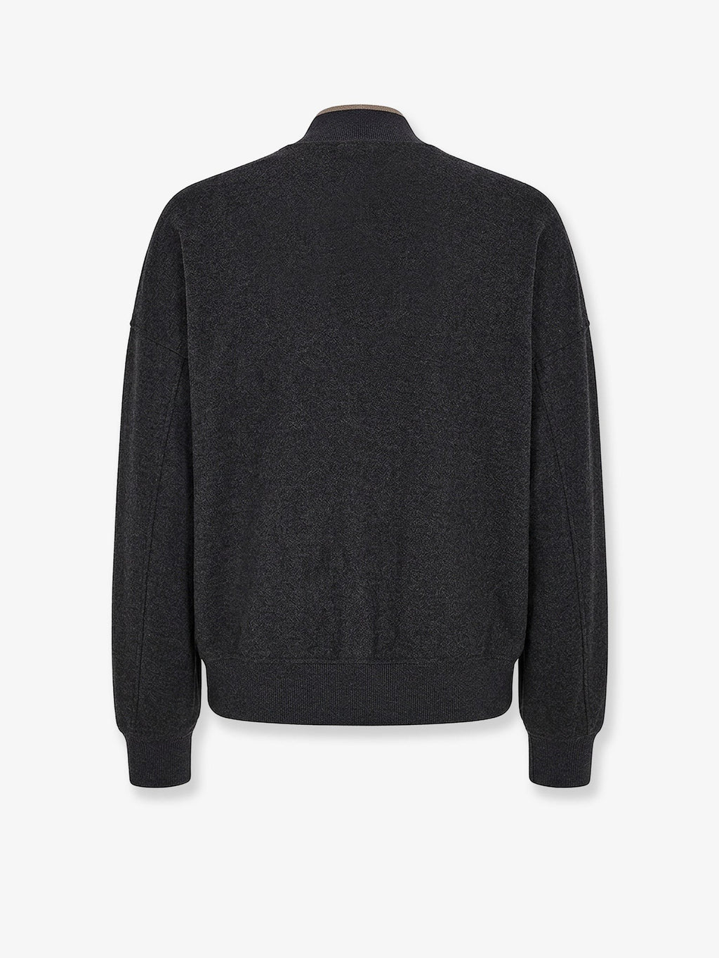 Cashmere interlock bomber jacket with logo 2