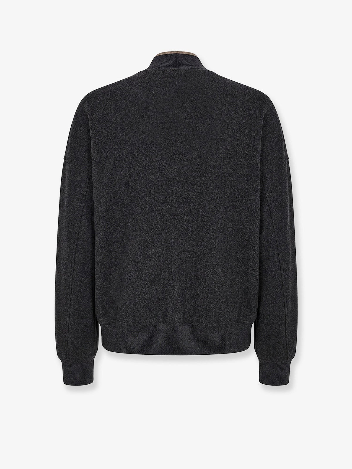 Cashmere interlock bomber jacket with logo 2