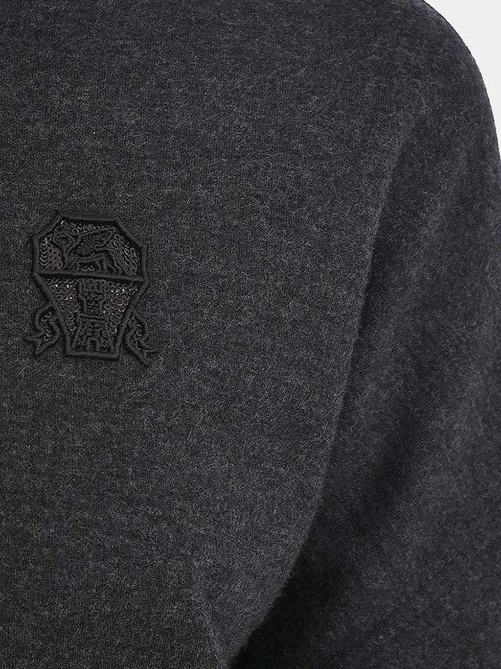 Cashmere interlock bomber jacket with logo 3