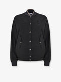 Cashmere interlock bomber jacket with logo