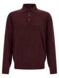 Cashmere knit polo shirt