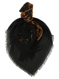 'Cassandre' scarf with leopard pattern