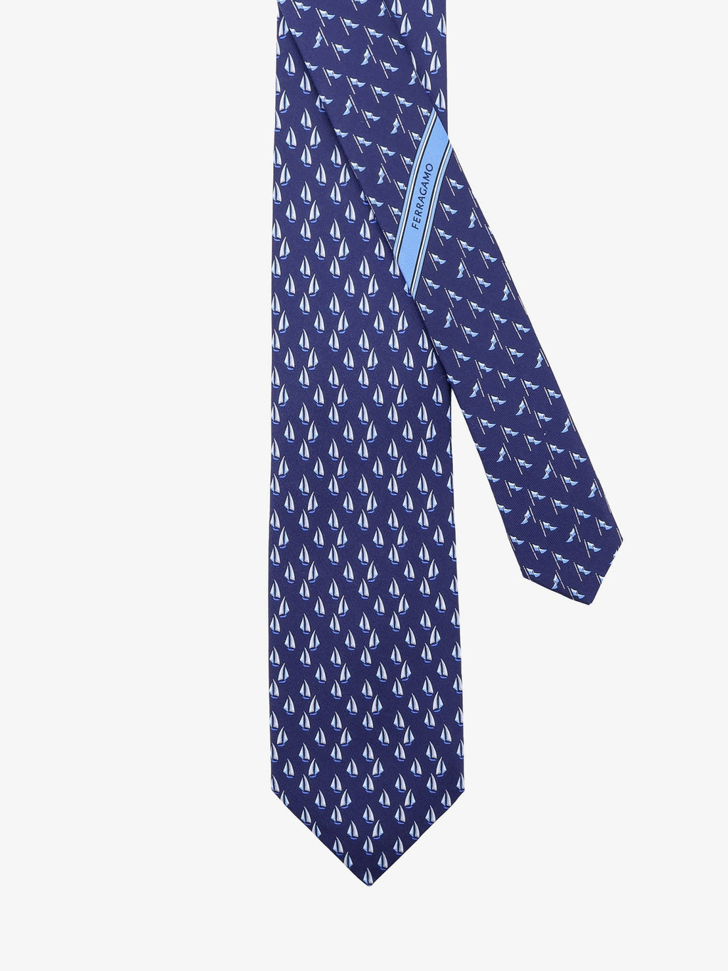 Catamarano silk tie with Nautica print 2