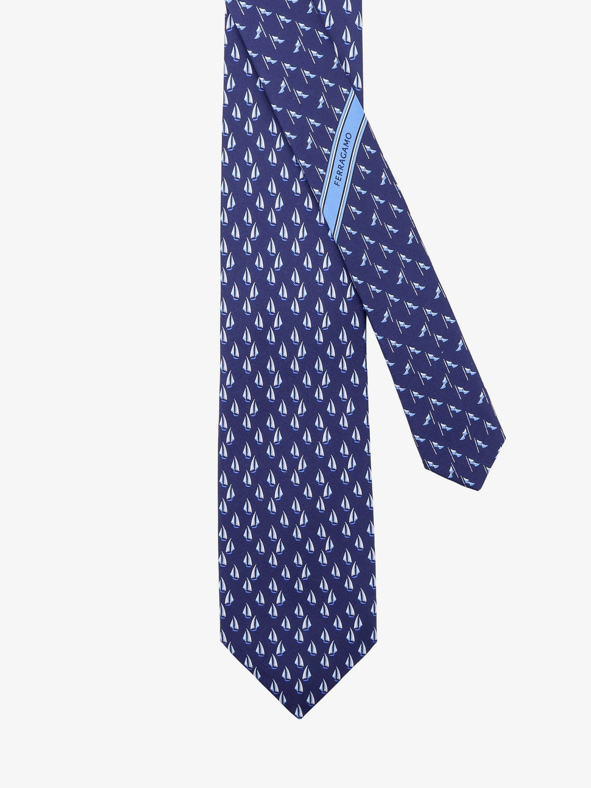 Catamarano silk tie with Nautica print 2
