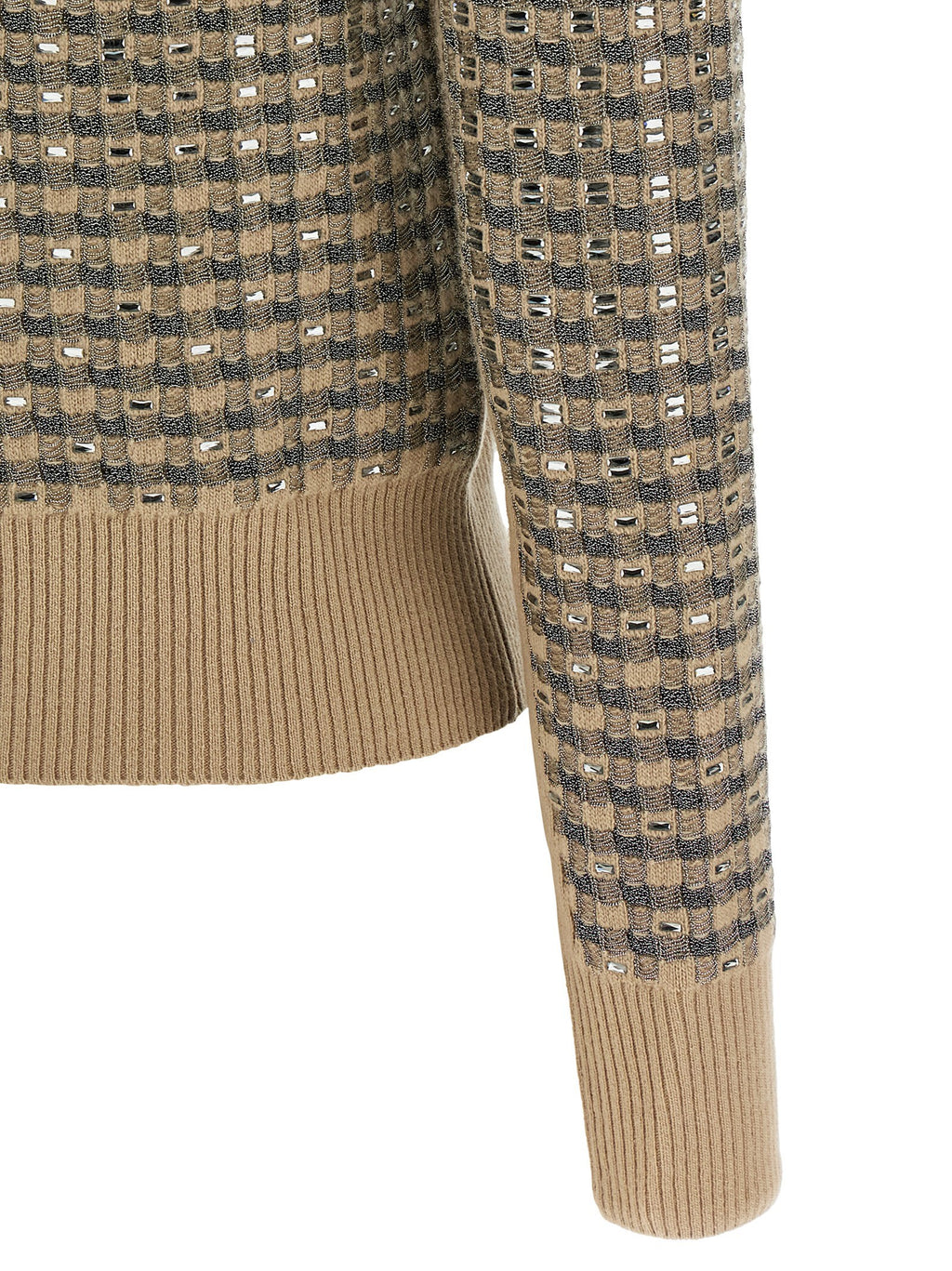 Check cardigan with crystals 4