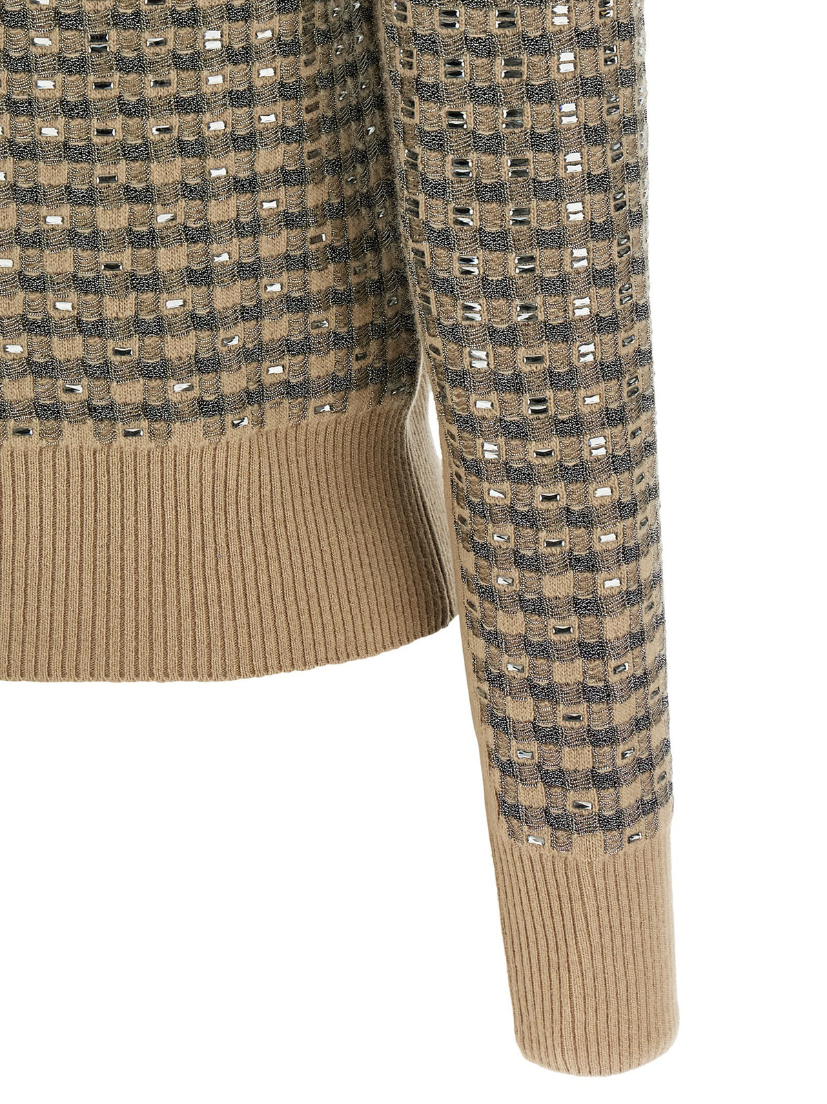 Check cardigan with crystals 4