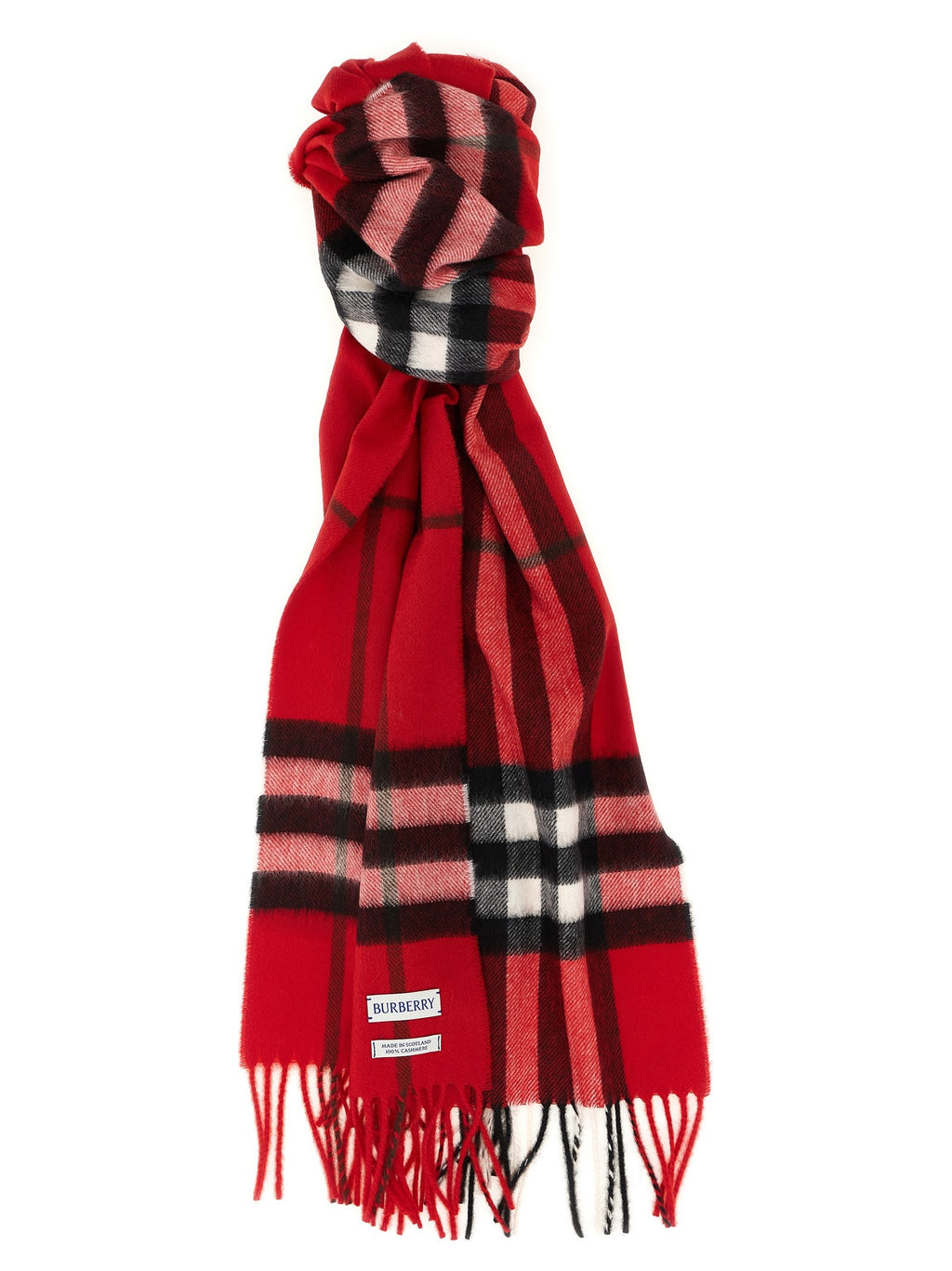 Check cashmere scarf