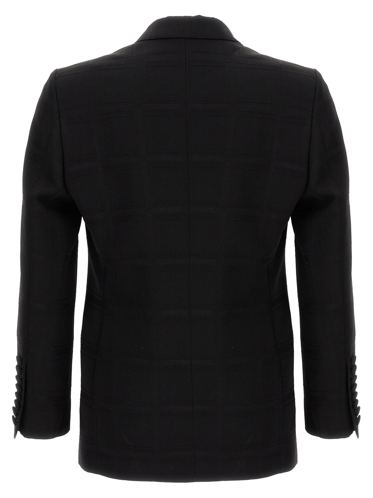 Check double-breasted blazer 2