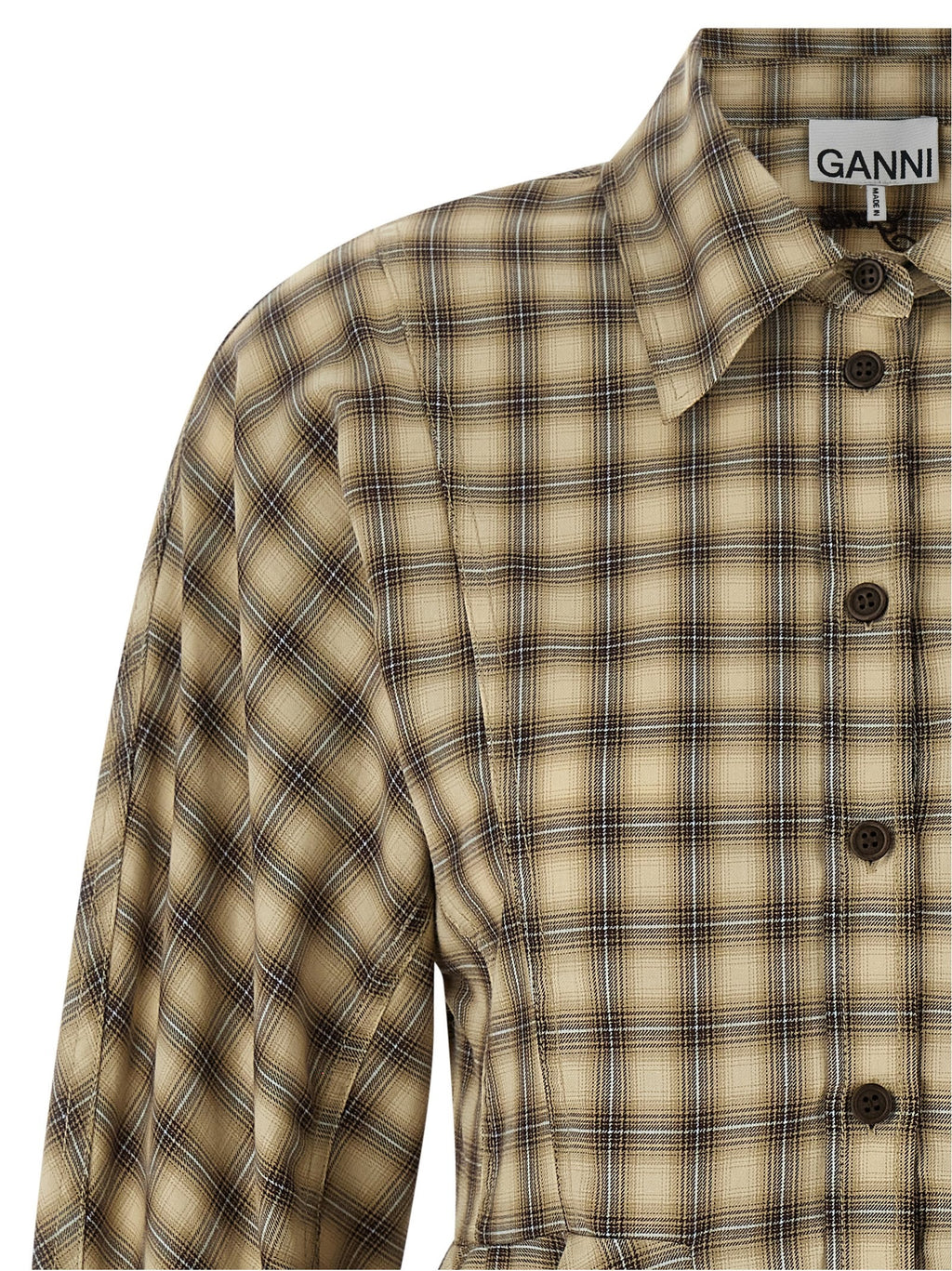 'Check Flannel Peplum' shirt 3
