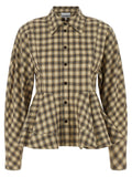 'Check Flannel Peplum' shirt