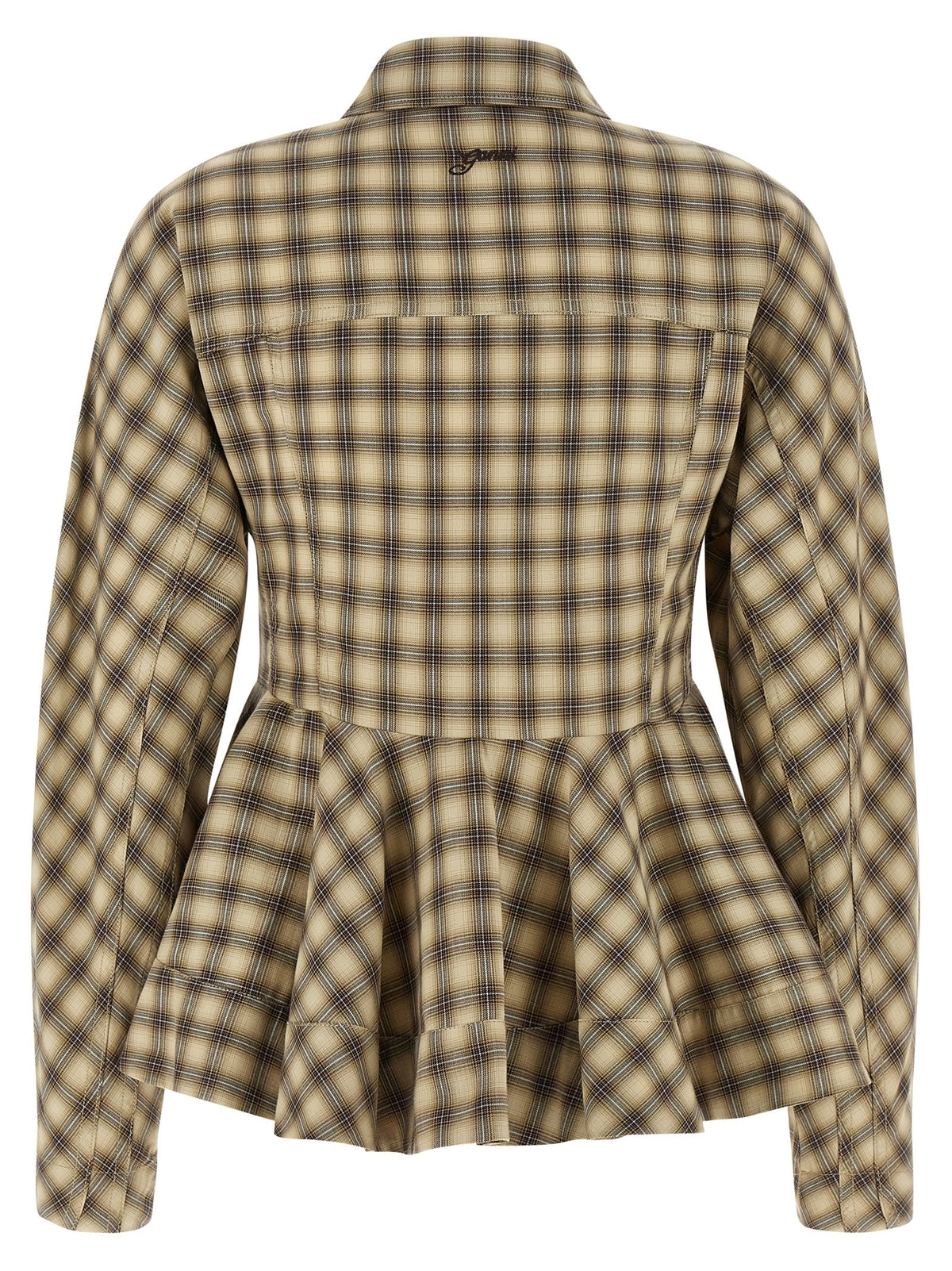 'Check Flannel Peplum' shirt 2