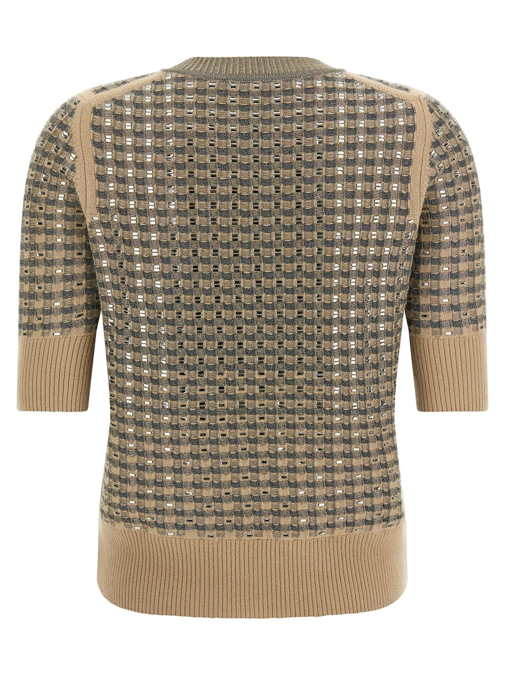 Check knit with crystals 2