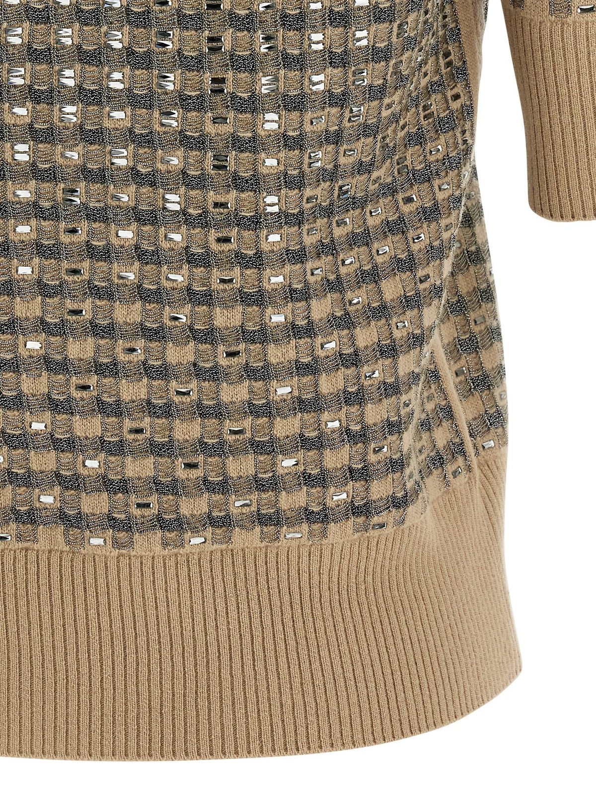 Check knit with crystals 4