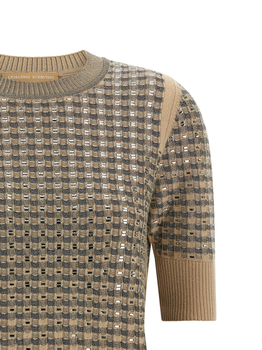 Check knit with crystals 3
